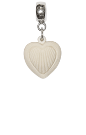 Shell Heart Charm, Porcelain Angels and Ornaments - Margaret Furlong Designs 2011