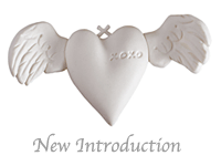 Love Flew In Heart, Porcelain Angels and Ornaments - Margaret Furlong Designs 2010