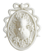 Lamb Cameo Pin, Porcelain Angels and Ornaments - Margaret Furlong Designs 2009